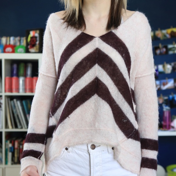 Pink striped sweater - Picture 1 of 4